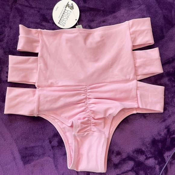 high waist slimming scrunch butt cheeky bottom bikini - Picture 4 of 7